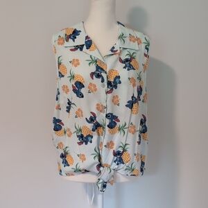 Disney Tropical Stitch Button Down Shirt
